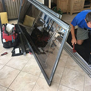 sliding glass door frame repair Gustine